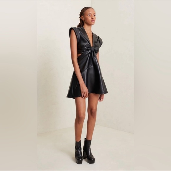Jason Wu NEW Vegan Leather Dress medium - Picture 4 of 7